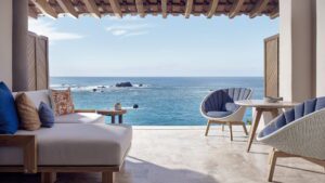 Luxury villa with view of ocean
